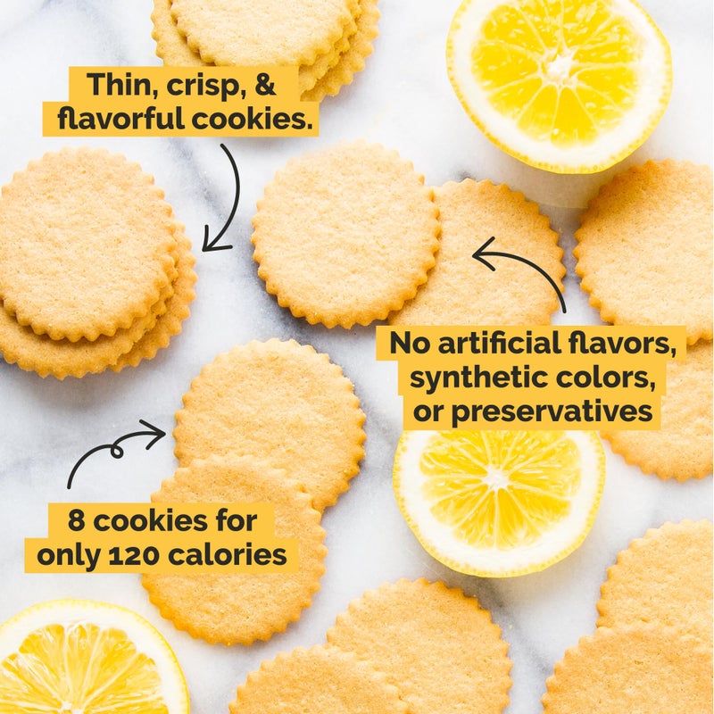 Dewey's Bakery Dewey’s Bakery Meyer Lemon Moravian Cookie Thins | Baked in Small Batches | Real, Simple Ingredients | Time-Honored Southern Bakery Recipe | 9 oz (Pack of 6) - Image 2